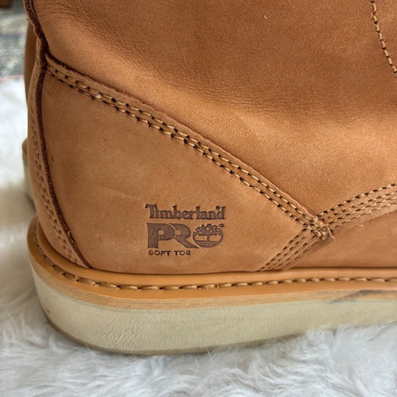 Timberland PRO Barstow Wedge 6 Soft Toe Work Boots Men 8 A5VRB Tan Leather EH SR main image 6